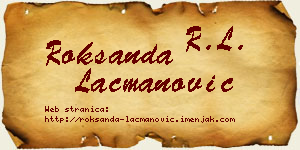 Roksanda Lacmanović vizit kartica